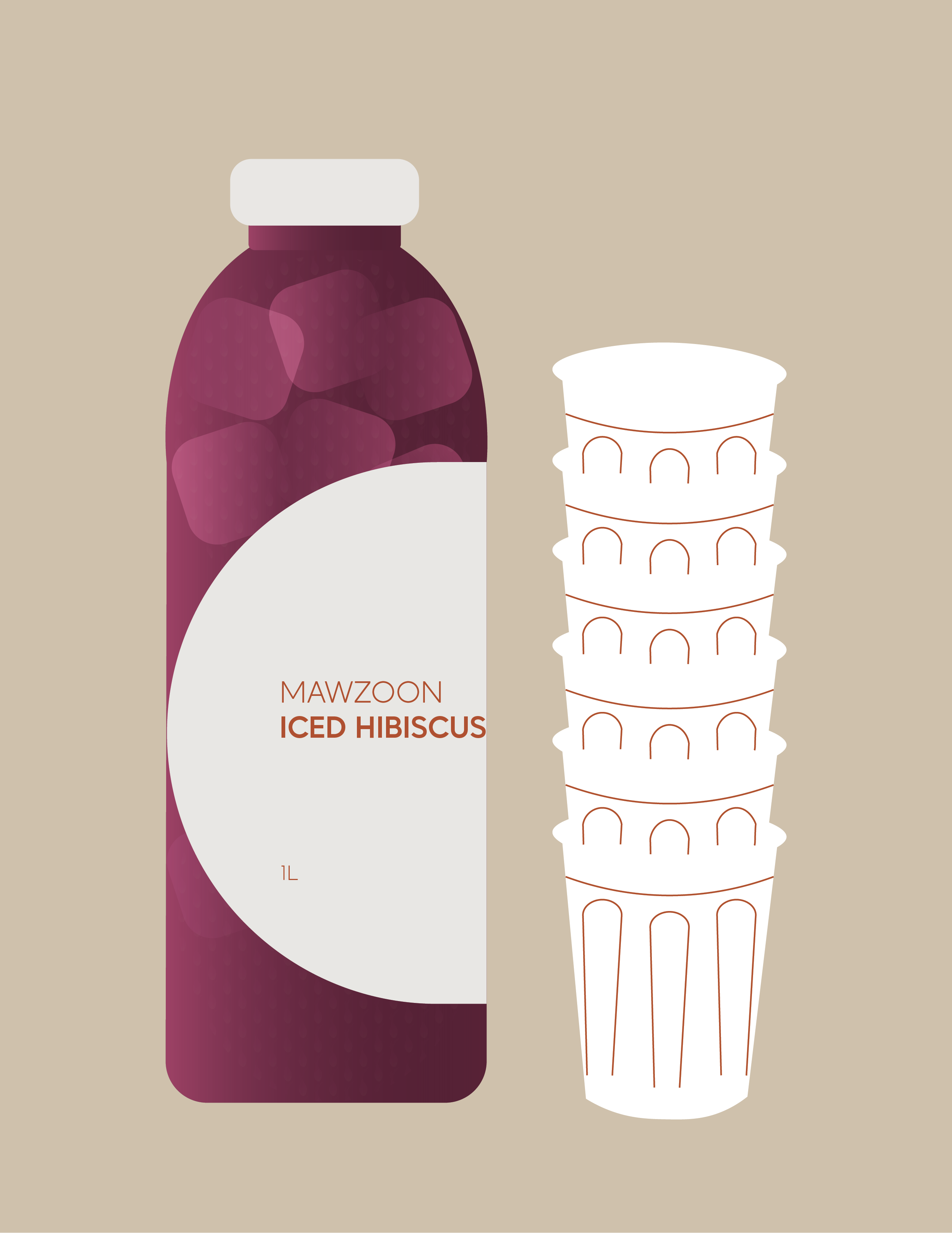 Iced Hibiscus 1L | كركديـه بـارد لتر1